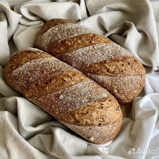 Хлеб на закваске «Три семечки»