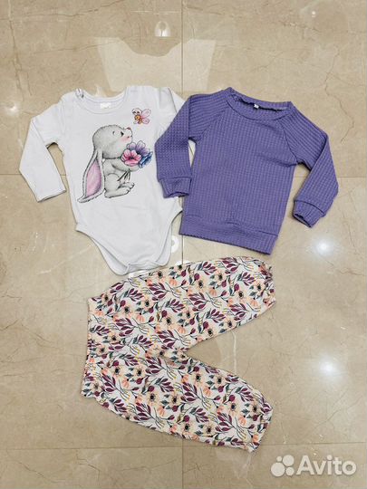 Пакет вещей для девочки размер 86