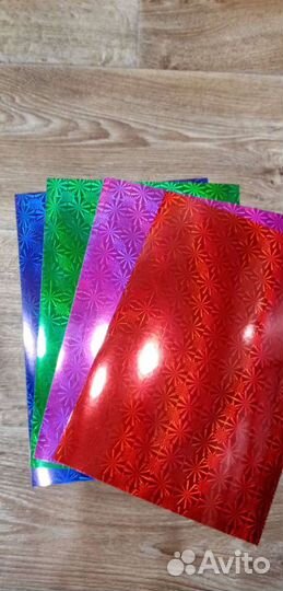 Цветной голографический картон