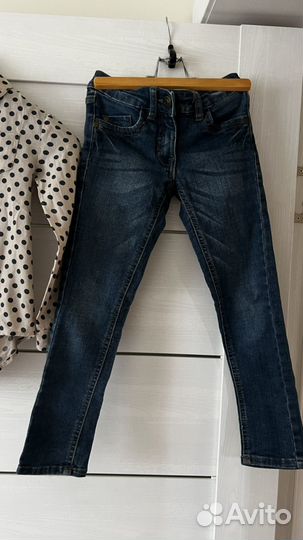 Джинсы и рубашка Zara для девочки 116