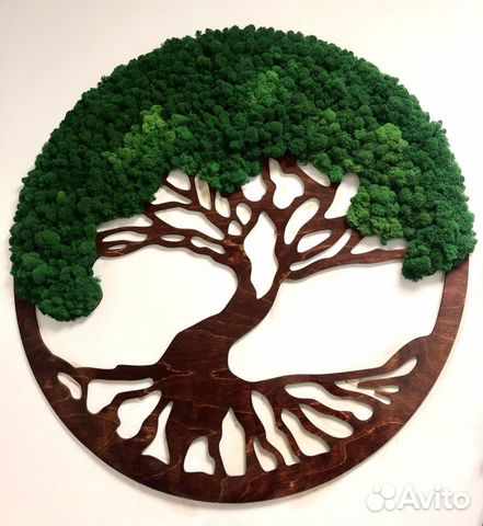 Дерево со мхом 90 см