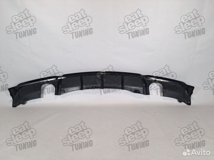 Диффузор BMW F30 1+1 чёрный глянец
