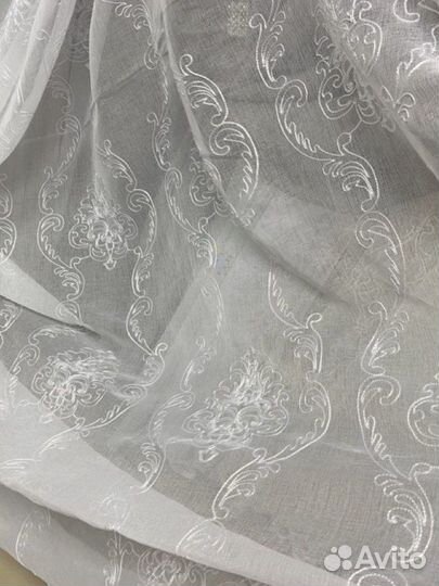 Тюль лен три вида