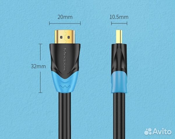 Кабель Mindpure hdmi (M) - hdmi (M) 2.0 HD001 12м