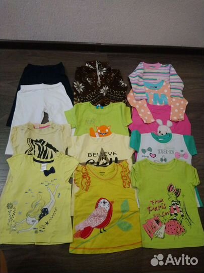 Пакет вещей на девочку рр 80-86 и игрушки