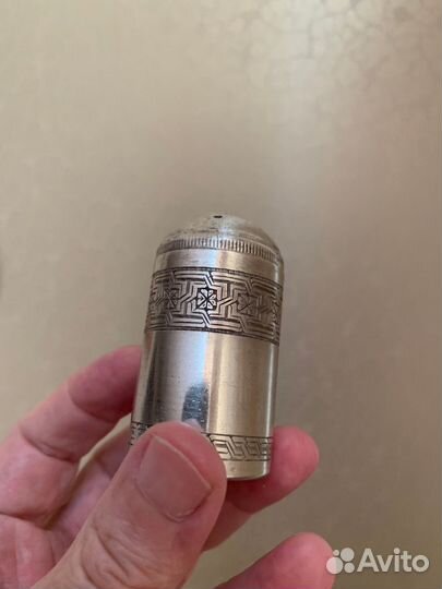 Серебряная антик.солонка-стопка 875 пр с рабочим