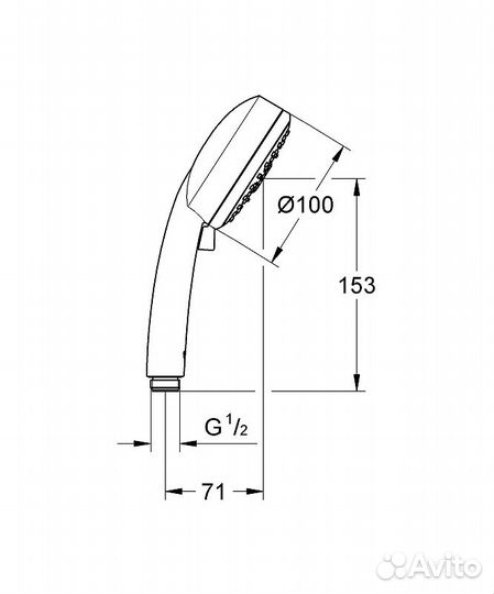 Ручной душ Grohe Tempesta Cosmopolitan 27573002 Х