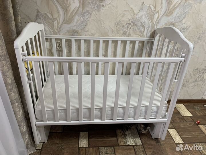 Детская кровать манеж + матрац