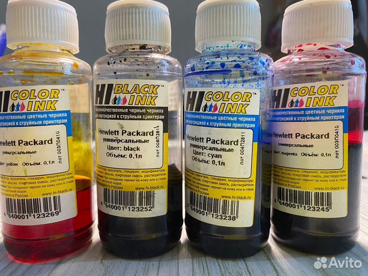 Чернила для принтера hp
