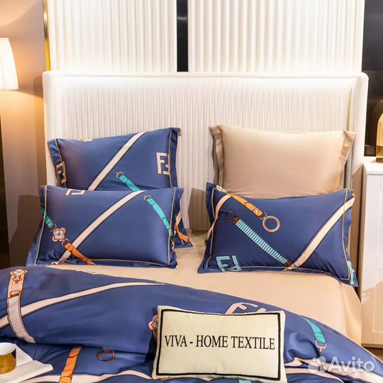 Постельное белье Сатин на резинке 2 спальный