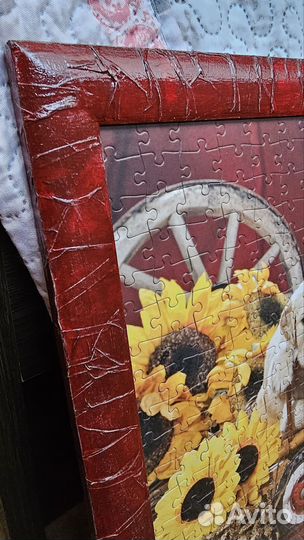 Картина лабрадор, кошки, цветы