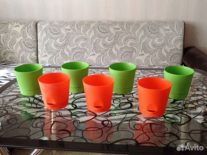 Горшки пластиковые