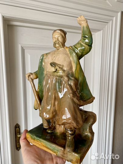 Фигура керамическая. Старая Гжель. СССР. Казак