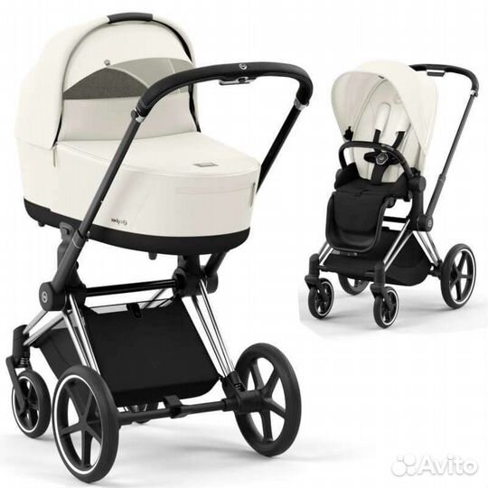 Коляска 2в1 Cybex Priam 4, Off white