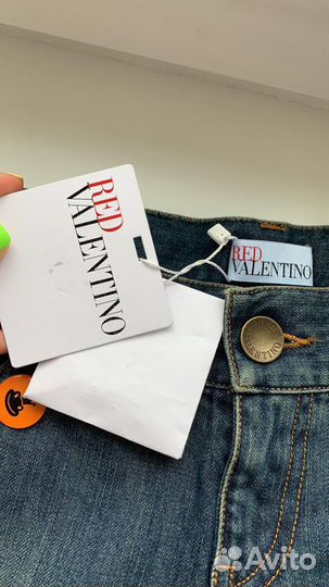 Джинсовые Шорты Valentino RED