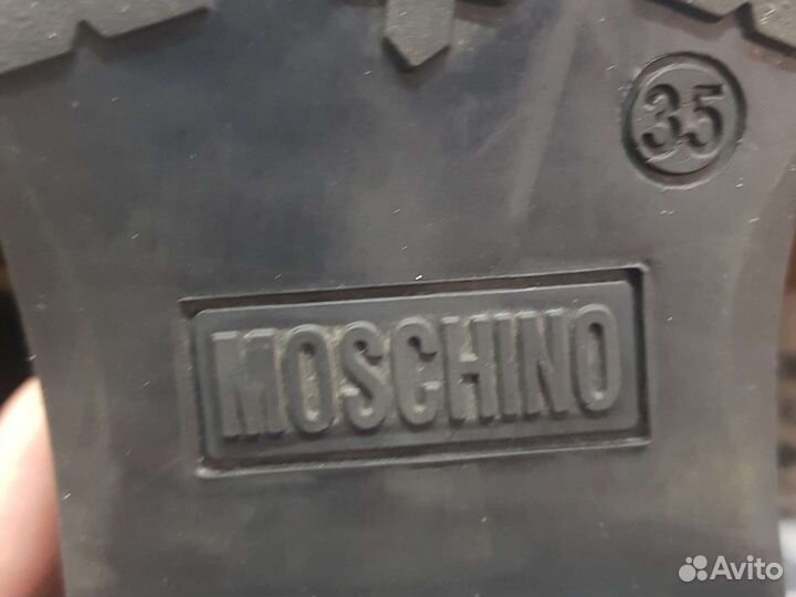 Сапоги moschino для девочки 35 кожа