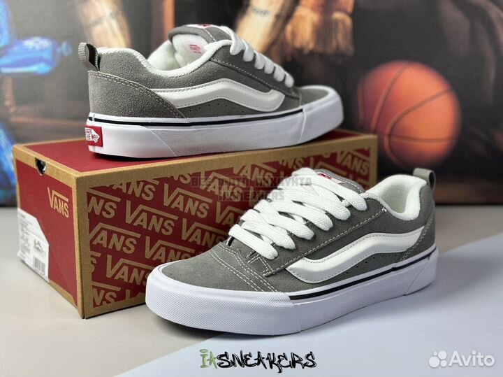 Кеды Vans Knu skool серые 36-45