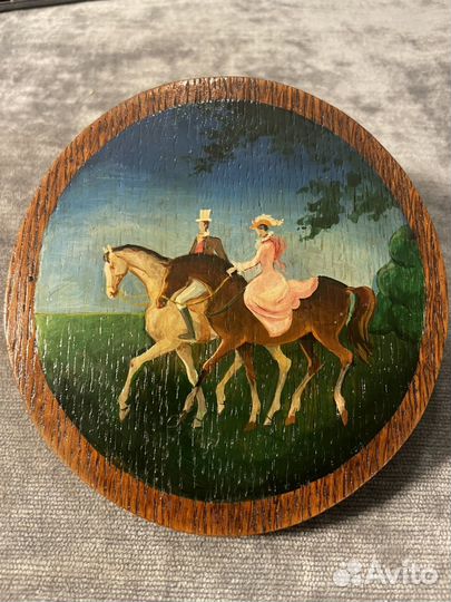 Антикварное настенное панно