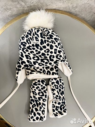 Шапка зимняя для девочки 52 54, комплект