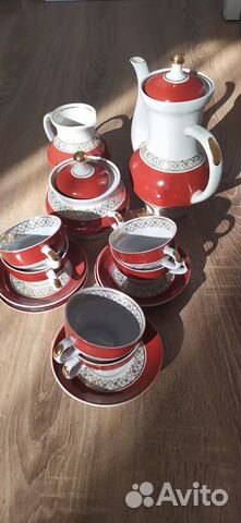 Кофейный сервиз Довбышевского завода 15 предметов
