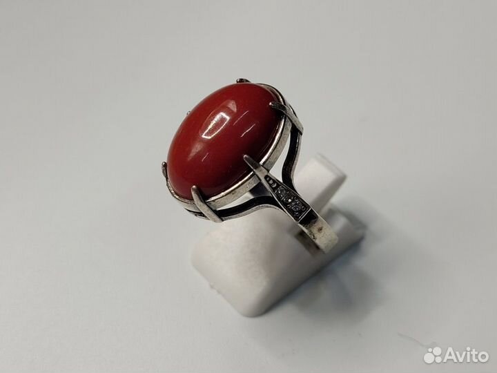 Кольцо перстень серебрение Камни / Красная пресня