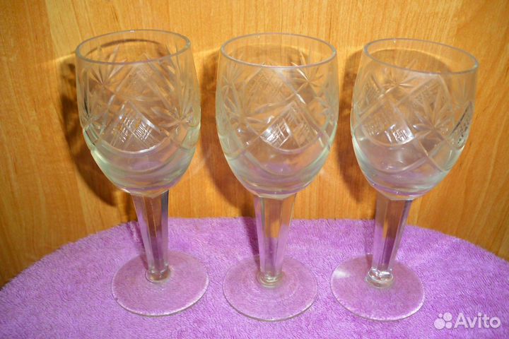 Фужеры хрустальные СССР винтаж
