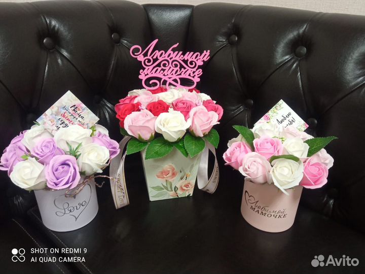 Мыльные розы для интерьера