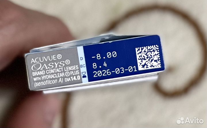 Линзы контактные acuvue oasys -8