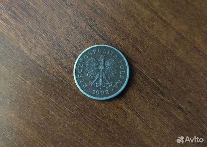 Польская монета 20 грошей 1992 год
