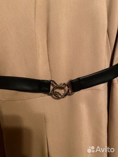 Женское платье calista новое с кожаным воротником