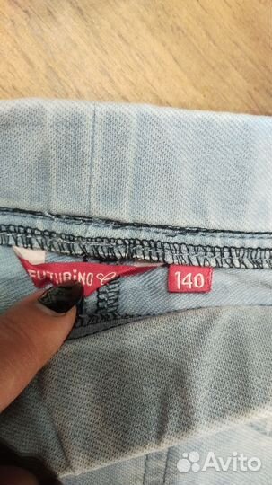 Новые джинсы для девочек 140размер