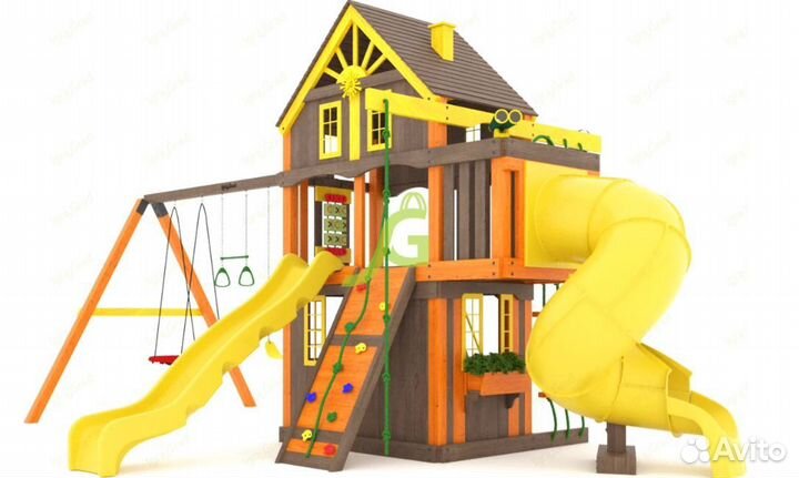 Игровая площадка Шато 2 с трубой (Домик) мод.2
