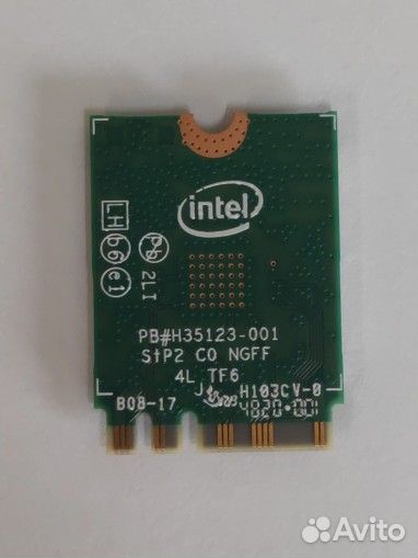 Новый wifi адаптер intel 7265NGW разьем m.2