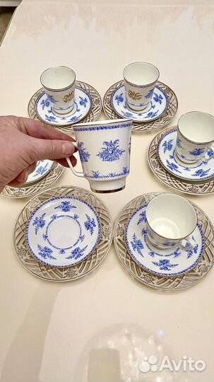 Антикварный костный кофейный набор набор лфз