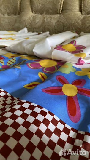 Штора для ванной в цветок