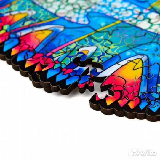 Фигурный пазл Unidragon, Радужный Хамелеон, размер