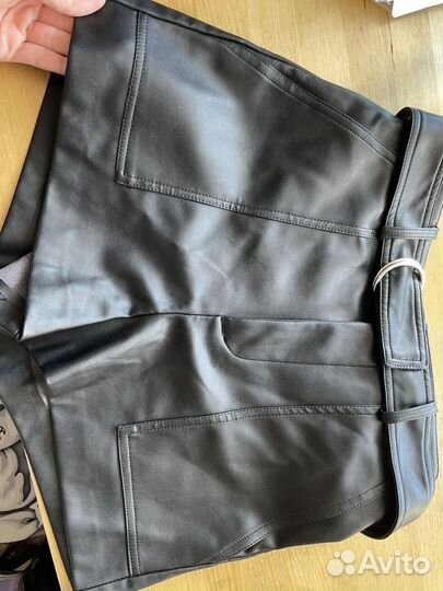 Шорты женские кожаные