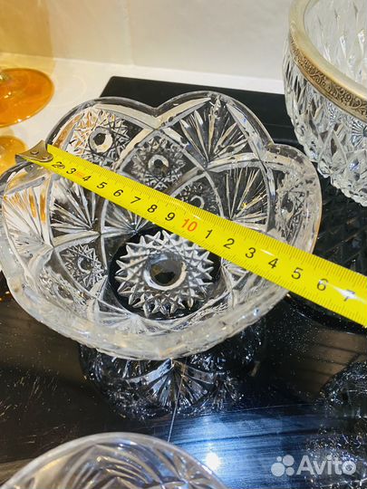 Хрустальная посуда СССР вазы, креманки, салатники