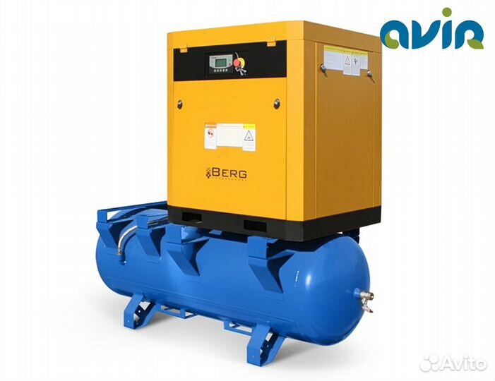 Воздушный компрессор винтовой Berg на ресивере