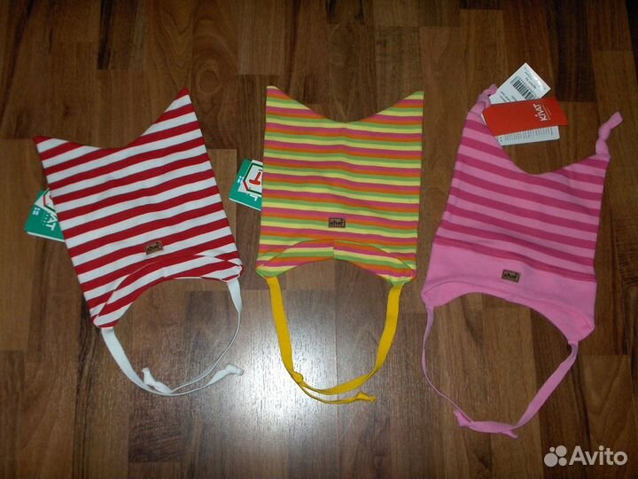 Шапочки Киват размеры 0, 1, 2 двойной хлопок