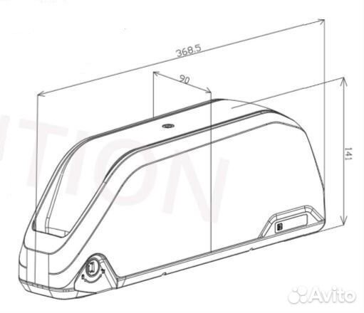 Короб аккумулятора электровелосипеда hailong 91