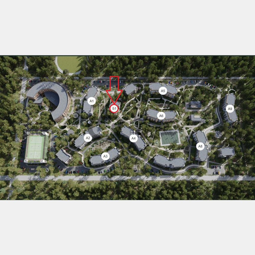 Апартаменты-студия, 33,4 м², 6/6 эт.