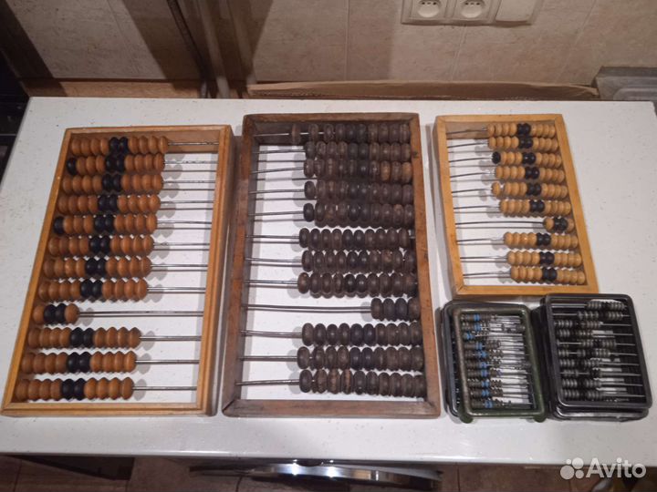 Счёты деревянные и железные