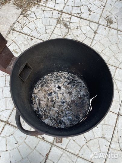 Печь садовая с казаном