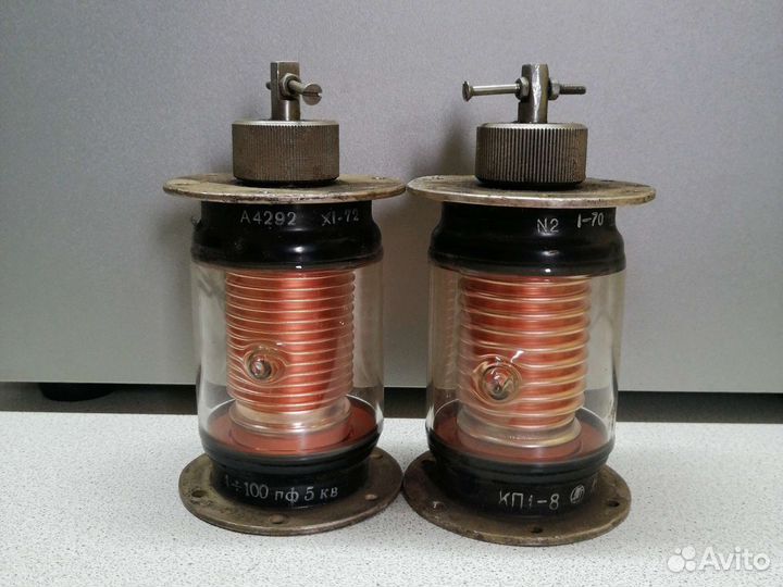 Вакуумный конденсатор кп1-8 4—100пф 5кв