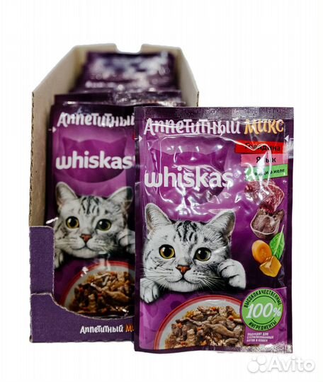 Влажный корм для кошек Whiskas аппетитный микс