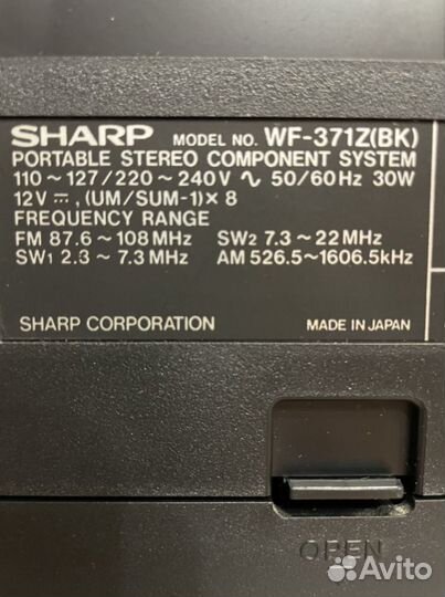 Магнитола Sharp WF 371 Япония