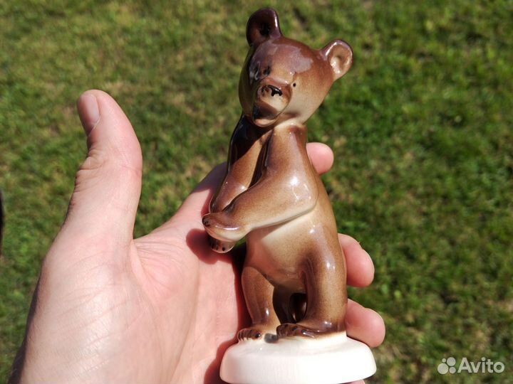 Статуэтка бурый медведь СССР, лфз