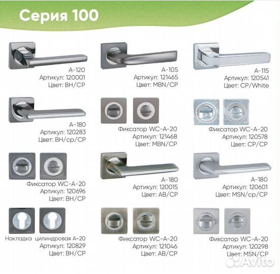 Дверные ручки межкомнатные, петли, замки, защёлки