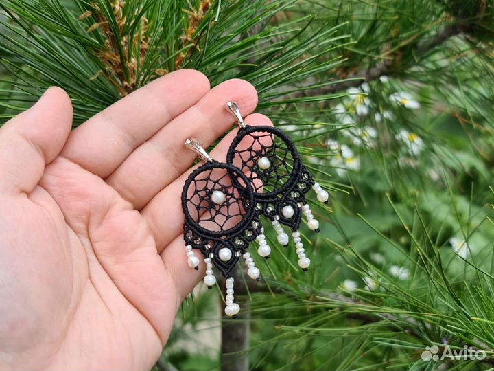 Серьги с жемчугом 